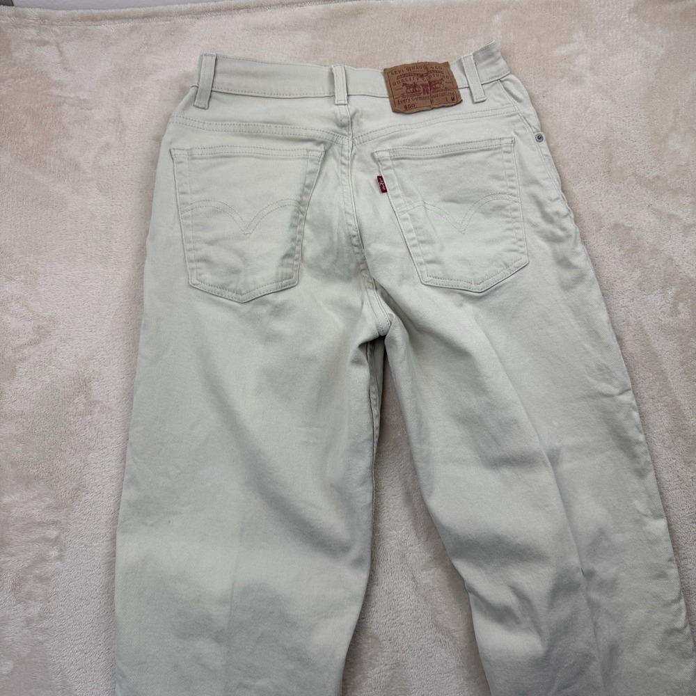 VTG Y2K Levi's 550 Jeans Women 8 Reg M Beige Relaxed Fit Tapered Leg High Rise